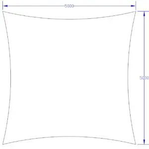5m Square Shade Sail - Aquatic Blue