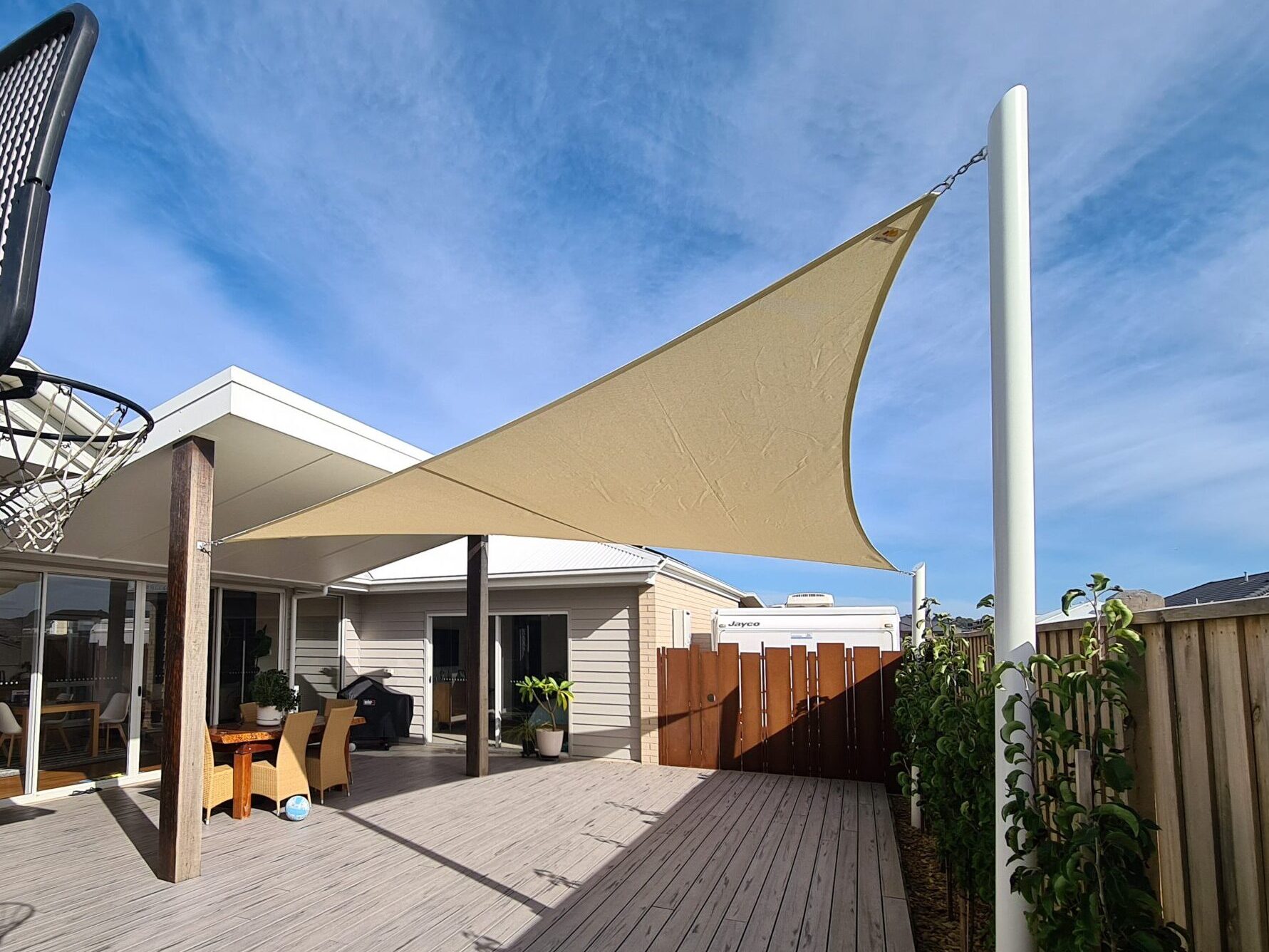 Shade Sails for Blocking heat from Windows